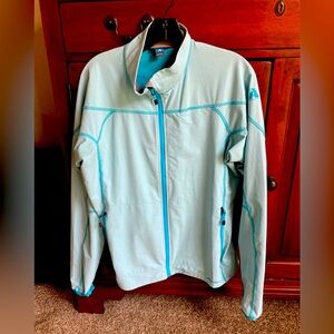 Eddie Bauer Ascent lightweight jacket. Robins egg blue. Size Large.